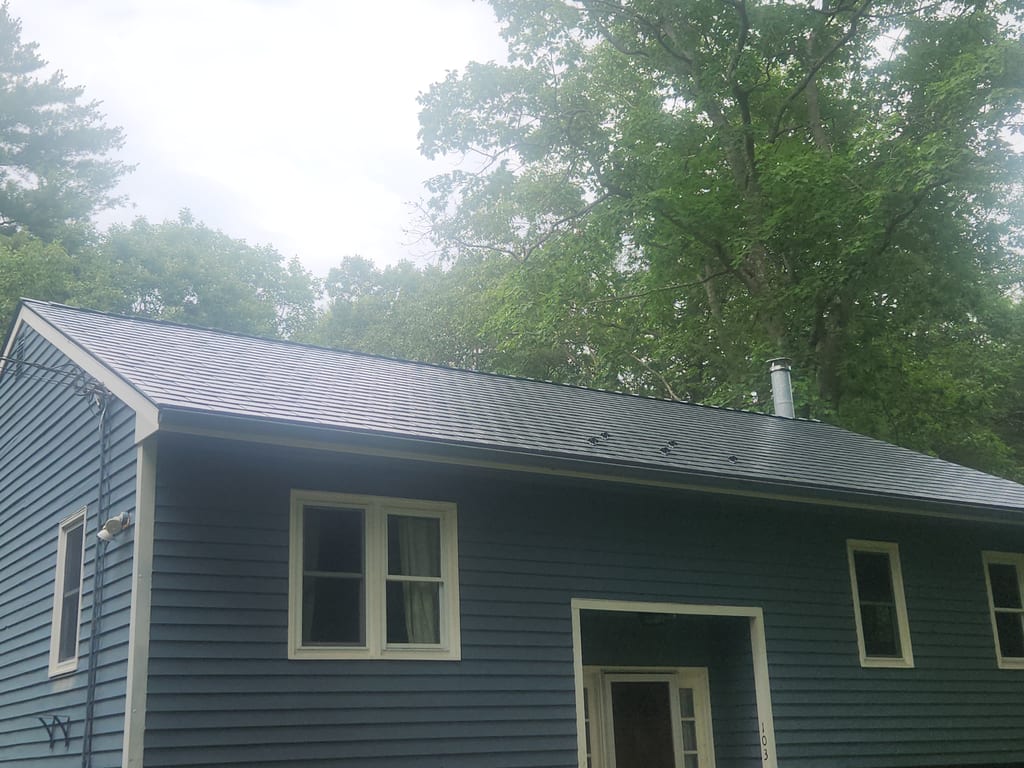 Interlock Aluminum Slate Metal Roofing – Deep Charcoal | Bow, NH