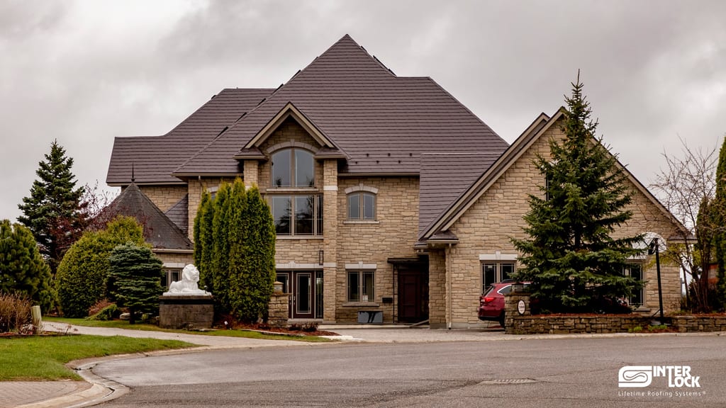 Interlock Aluminum Slate Metal Roofing – Tudor Brown | Sudbury, ON