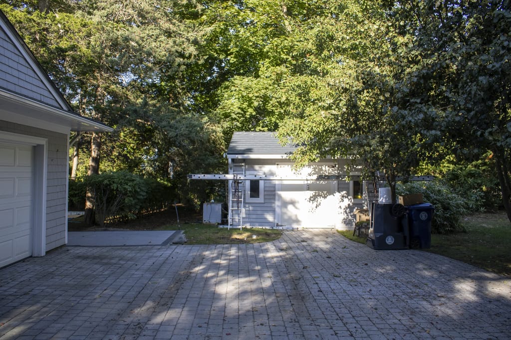 Deep Charcoal Interlock Slate aluminum roof on a Deep Charcoal Interlock Slate metal roof on a, Warwick, Rhode Island
