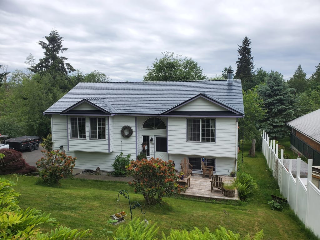 Interlock Aluminum Slate Metal Roofing – Black | Bremerton, WA (Street view)