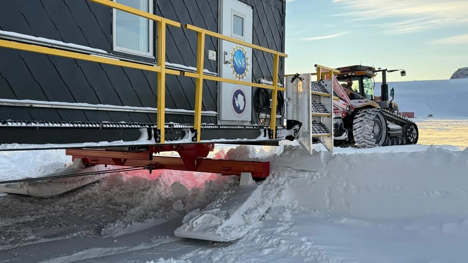 NSF SPOT modules clad in Interlock metal roofing at McMurdo Station, Antarctica