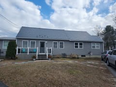 Interlock Aluminum Slate Metal Roofing – Charcoal Grey | Tewksbury, MA (Project photo)