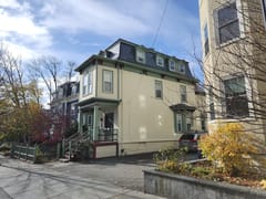 Interlock Aluminum Slate Metal Roofing – Charcoal Grey | Cambridge, MA (Front-right elevation)