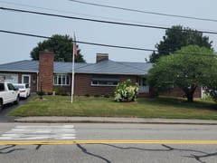 Interlock Aluminum Slate Metal Roofing – Deep Charcoal | Milford, MA (Street view)