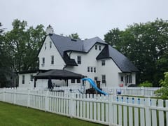 Interlock Aluminum Slate Metal Roofing – Black | Pittsfield, MA (Rear elevation)