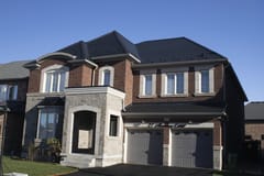 Interlock Aluminum Cedar Shingle Metal Roofing – Black | Brampton, ON (Front elevation)