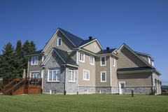 Interlock Aluminum Slate Metal Roofing – Black | Coldwater, ON (Front elevation)