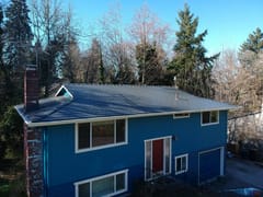 Interlock Aluminum Slate Metal Roofing – Deep Charcoal | West Linn, OR (Project photo)
