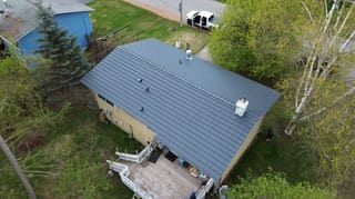 Interlock Aluminum Shake Metal Roofing – Deep Charcoal | Anchorage, AK (Aerial)