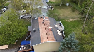 Interlock Aluminum Shake Metal Roofing – Deep Charcoal | Anchorage, AK (Drone top down)
