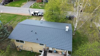 Interlock Aluminum Shake Metal Roofing – Deep Charcoal | Anchorage, AK (Rear elevation)