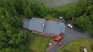 Interlock Aluminum Shake Metal Roofing – Deep Charcoal | Palmer, AK (Aerial)