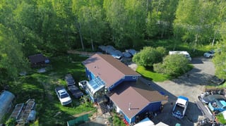 Interlock Aluminum Cedar Shingle Metal Roofing – Colonial Brown | Wasilla, AK (Aerial)