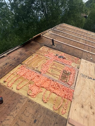 Interlock Aluminum Cedar Shingle Metal Roofing – Tile Red | Chugiak, AK (During installation)