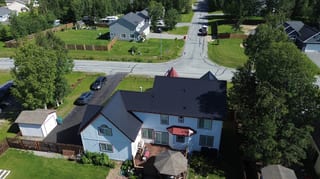 Interlock Aluminum Slate Metal Roofing – Black | Wasilla, AK (Aerial)