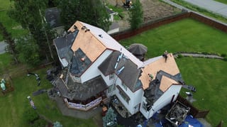 Interlock Aluminum Slate Metal Roofing – Black | Wasilla, AK (Aerial)