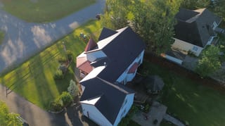 Interlock Aluminum Slate Metal Roofing – Black | Wasilla, AK (Aerial)