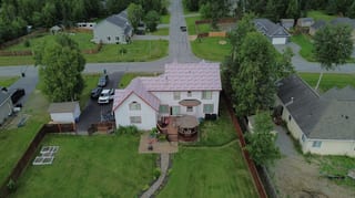 Interlock Aluminum Slate Metal Roofing – Black | Wasilla, AK (Aerial)