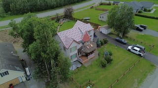 Interlock Aluminum Slate Metal Roofing – Black | Wasilla, AK (Aerial)