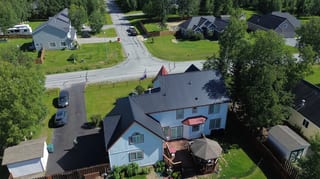 Interlock Aluminum Slate Metal Roofing – Black | Wasilla, AK (Aerial)