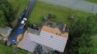 Interlock Aluminum Slate Metal Roofing – Black | Wasilla, AK (Aerial)