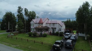 Interlock Aluminum Slate Metal Roofing – Black | Wasilla, AK (Aerial)