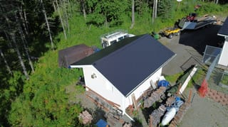 Interlock Aluminum Slate Metal Roofing – Black | Palmer, AK (Aerial)
