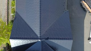 Interlock Aluminum Slate Metal Roofing – Black | Palmer, AK (Aerial)