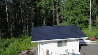 Interlock Aluminum Slate Metal Roofing – Black | Palmer, AK (Aerial)