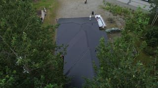 Interlock Aluminum Slate Metal Roofing – Black | Wasilla, AK (Aerial)