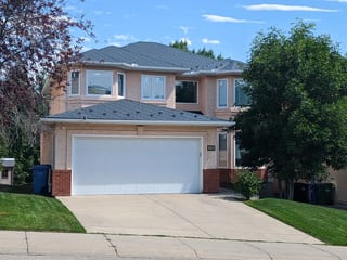 Interlock Aluminum Slate Metal Roofing – Deep Charcoal | Calgary, AB (Street view)