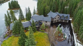 Interlock Aluminum Shake Metal Roofing – Black | Bragg Creek, AB (Aerial front)