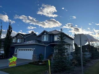 Interlock Aluminum Slate Metal Roofing – Black | Beaumont, AB (Front-left elevation)