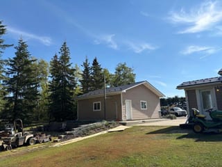Interlock Aluminum Slate Metal Roofing – Deep Charcoal | Sexsmith, AB (Street view)
