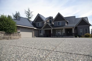 Interlock Aluminum Slate Metal Roofing – Black | Cloverdale, BC (Street view)