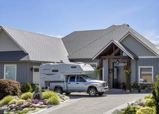 Interlock Aluminum Slate Metal Roofing – Deep Charcoal | Abbotsford, BC (Street view)