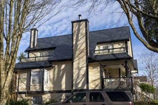 Interlock Aluminum Slate Metal Roofing – Deep Charcoal | Vancouver, BC (Front elevation)