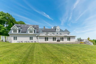 Interlock Aluminum Slate Metal Roofing – Deep Charcoal | Princeton, MA (Side elevation)