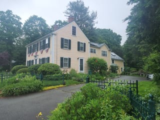 Interlock Aluminum Slate Metal Roofing – Hunter Green | Westwood, MA (Front-right elevation)