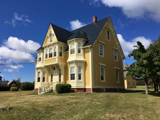 Black Interlock Slate aluminum roof on the home, Granville Ferry, Nova Scotia