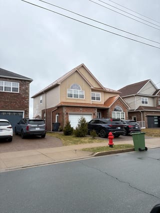 Copper Penny Interlock Slate aluminum roof on the home, Dartmouth, Nova Scotia