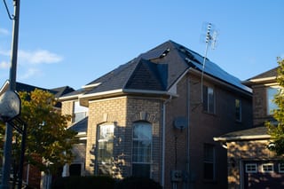 Interlock Aluminum Slate Metal Roofing – Black | Oakville, ON (Front-right elevation)