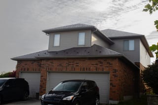 Interlock Aluminum Slate Metal Roofing – Tudor Brown | Cambridge, ON (Side elevation)