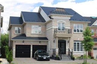 Interlock Aluminum Slate Metal Roofing – Black | Markham, ON (Front-left elevation)