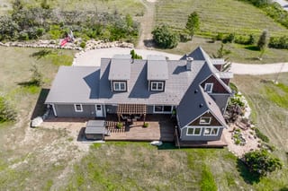 Interlock Aluminum Cedar Shingle Metal Roofing – Weathered | Midland, ON (Aerial oblique)