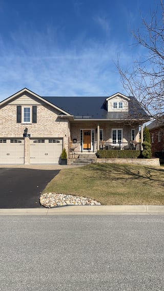 Interlock Aluminum Slate Metal Roofing – Black | Cobourg, ON (Front elevation)