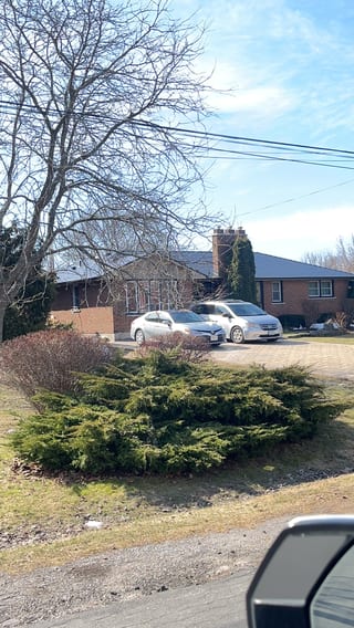 Interlock Aluminum Slate Metal Roofing – Black | Cobourg, ON (Front-left elevation)