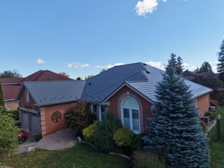 Interlock Aluminum Cedar Shingle Metal Roofing – Musket Grey | Brampton, ON (Aerial)