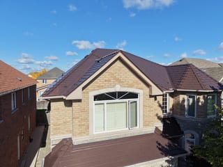 Interlock Aluminum Cedar Shingle Metal Roofing – Colonial Brown | Mississauga, ON (Aerial front)