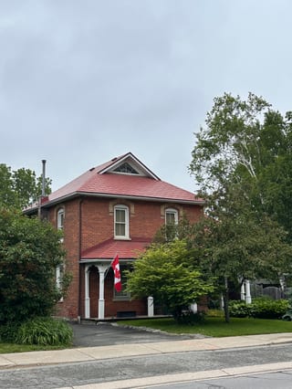 Interlock Aluminum Shingle Metal Roofing – Tile Red | Almonte, ON (Front-left elevation)